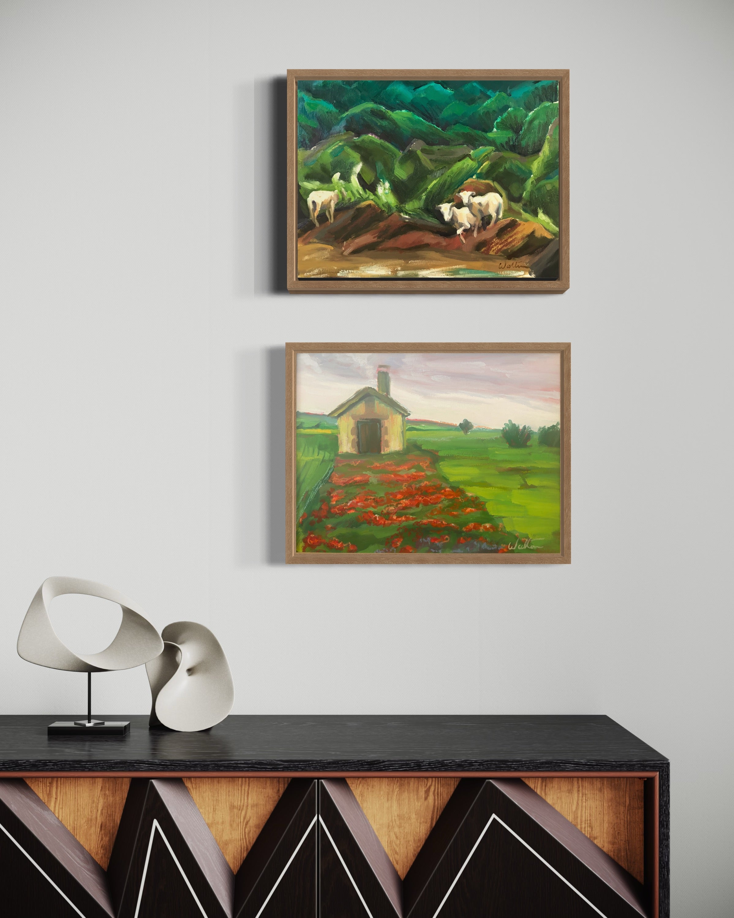 Bundle - 2 paintings of Camino de Santiago