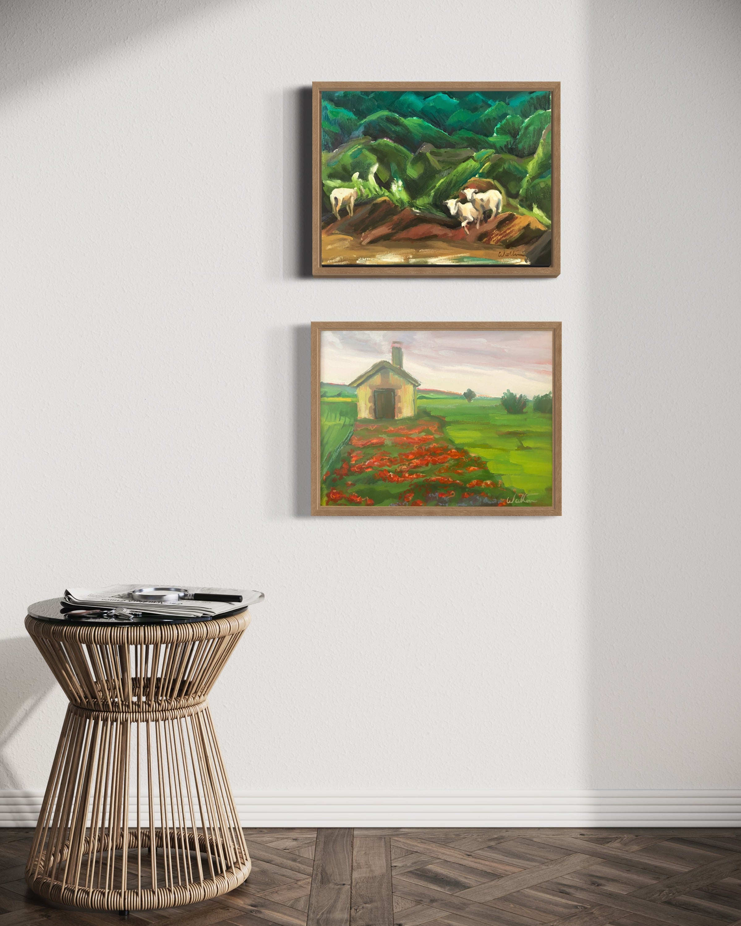 Bundle - 2 paintings of Camino de Santiago